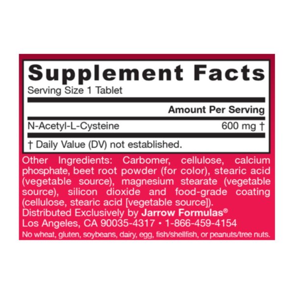 NAC sustain supplement facts