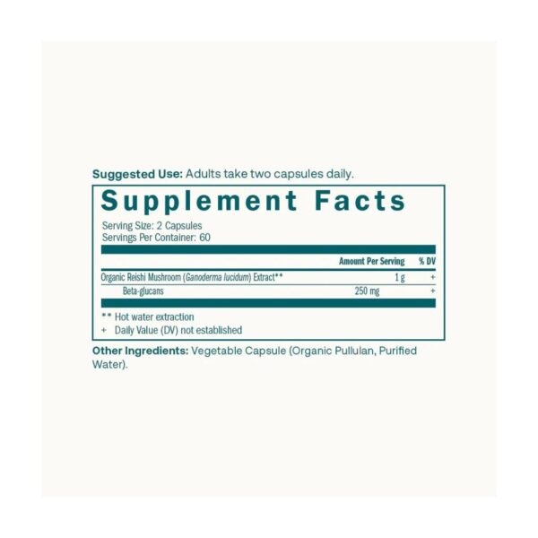 Reshi Mushroom Extract supplement facts