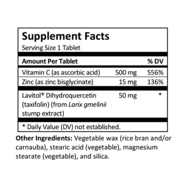Taxifolin Complex SR supplement facts