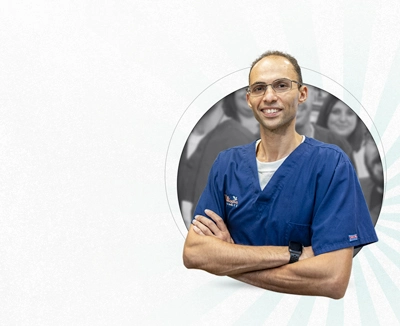 Omar the pharmacist in the picture to provide any consultation, which is one of the Welltopia Pharmacy services