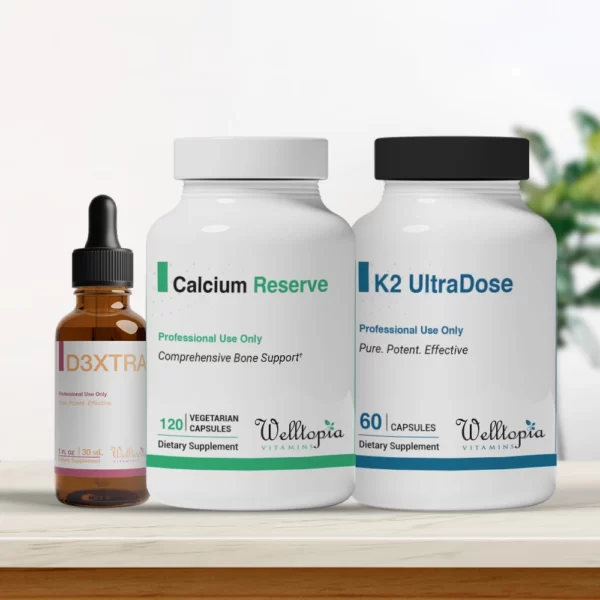 Enjoy 15% off when you order our new bone support kit: D3xtra, Calcium Reserve & K2 Ultra Dose.