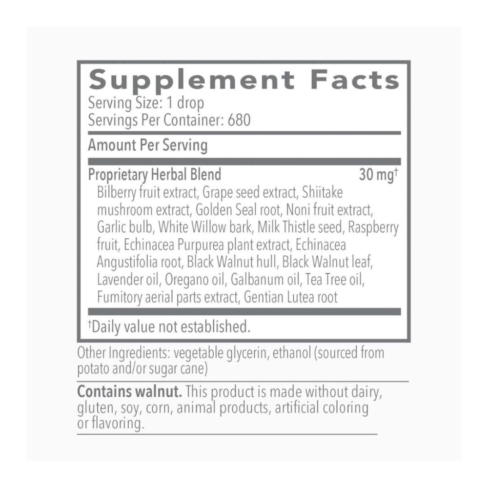 Biocidin® Liquid supplement facts