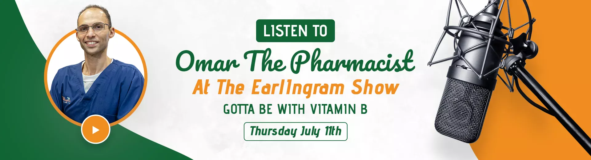 Listen to Omar the Pharmacist at The Earl Ingram Show: Gotta Be with Vitamin B