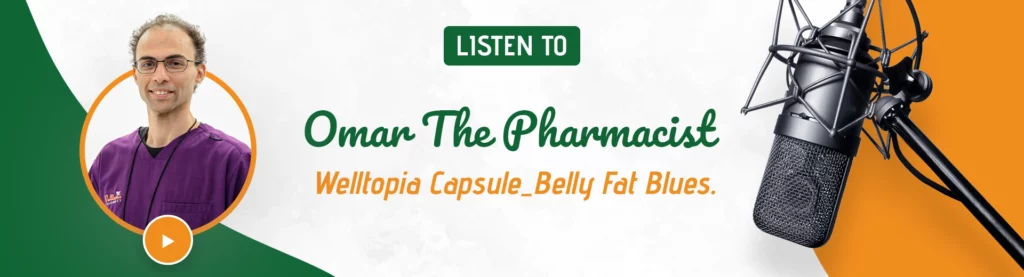 Listen to Omar The Pharmacist – Welltopia Capsule: Belly Fat Blues