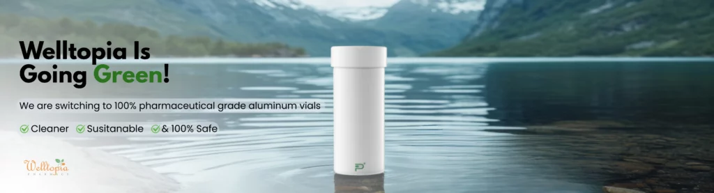 Welltopia Is Going Green with Eco-Friendly Aluminum Vials